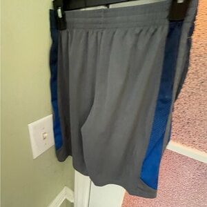 Kids Gym Shorts Grey and Blue